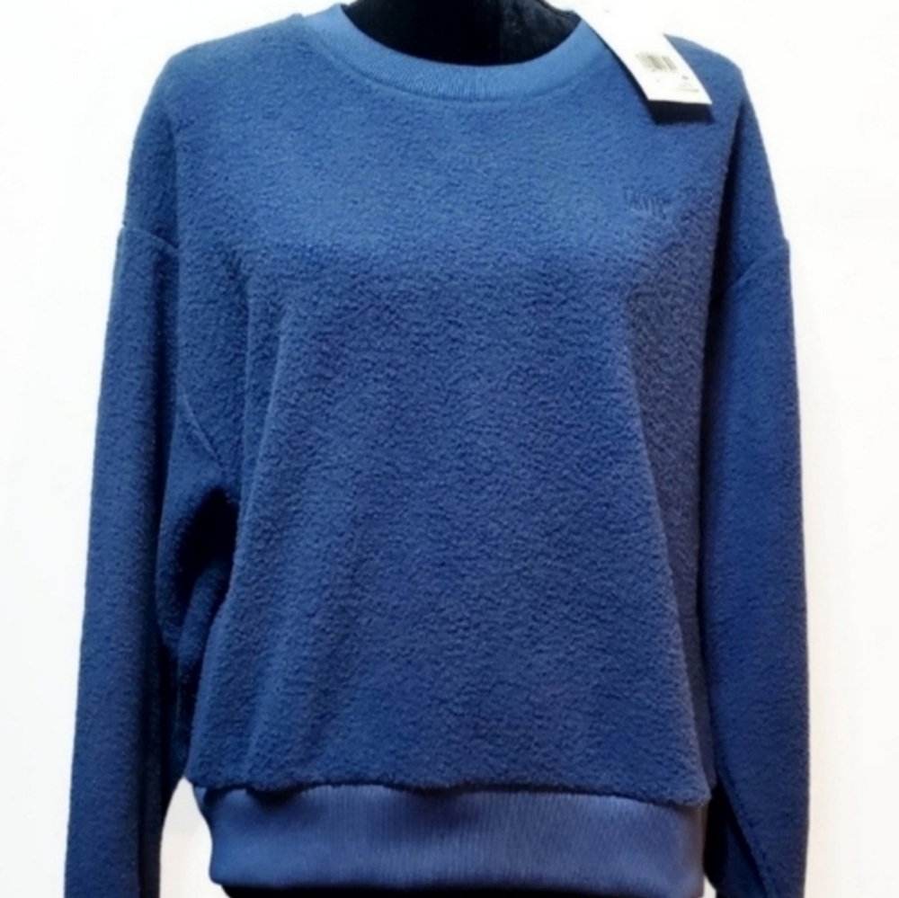 Levi’s Blue Sherpa Crewneck Pullover Long Sleeve Sweatshirt Medium